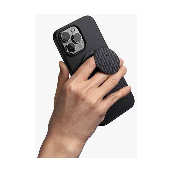 UNIQ HYBRID IPHONE 16 PRO MAX MAGCLICK CHARGING KEVA AIR WITH GRIPFIT PREMIUM - CARBON BLACK