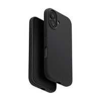غطاء UNIQ Lino لهاتف iPhone 17، لون رمادي فحمي - سيليكون سائل بتقنية MagClick