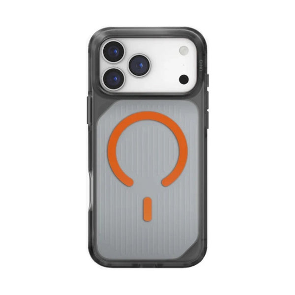 UNIQ HYBRID IPHONE 17 PRO MAGCLICK CHARGING COMBAT ACTIVE - FROST SMOKE / ORANGE