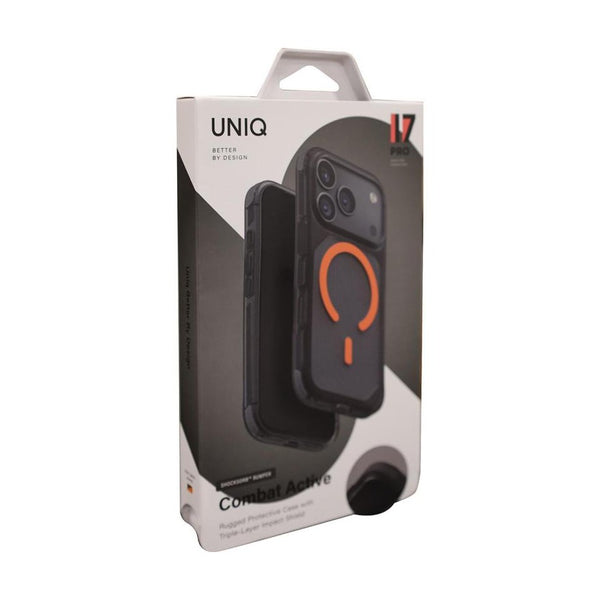 UNIQ HYBRID IPHONE 17 PRO MAGCLICK CHARGING COMBAT ACTIVE - FROST SMOKE / ORANGE