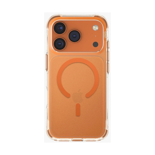 UNIQ HYBRID IPHONE 17 PRO MAGCLICK CHARGING LIFEPRO XTREME (AF) - FROST CLEAR/VOLT ORANGE