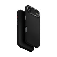 غطاء UNIQ Lyden لهاتف iPhone بتصميم Air Dallas - جلد نباتي مع خاصية MagClick باللون الأسود