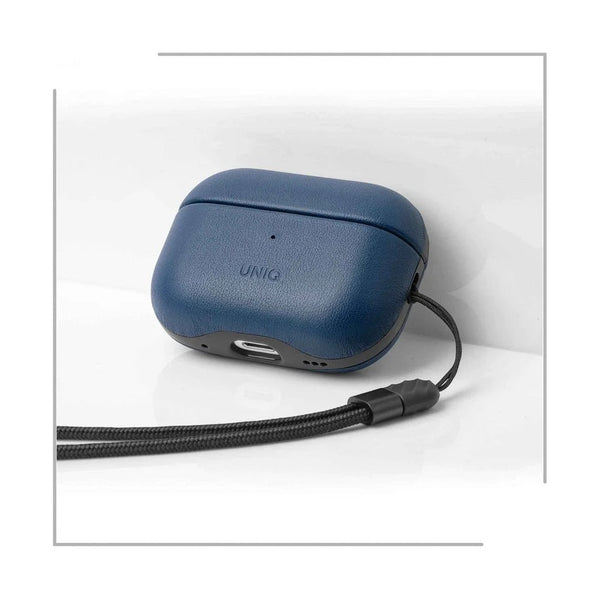 UNIQ TERRA GENUINE LEATHER AIRPODS PRO 2ND GEN (2022) CASE - SPACE BLUE