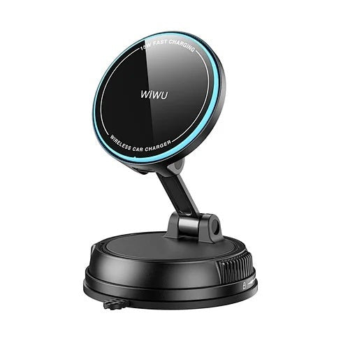 Wiwu - Ch-326 M-Safe Charging Enabled 360 Degree Rotating Vacuum Car Phone Holder 15W Black