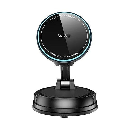Wiwu - Ch-326 M-Safe Charging Enabled 360 Degree Rotating Vacuum Car Phone Holder 15W Black