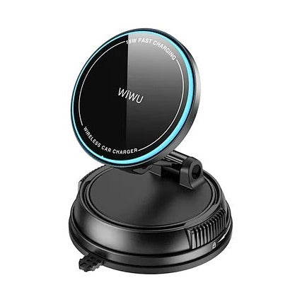 Wiwu - Ch-326 M-Safe Charging Enabled 360 Degree Rotating Vacuum Car Phone Holder 15W Black