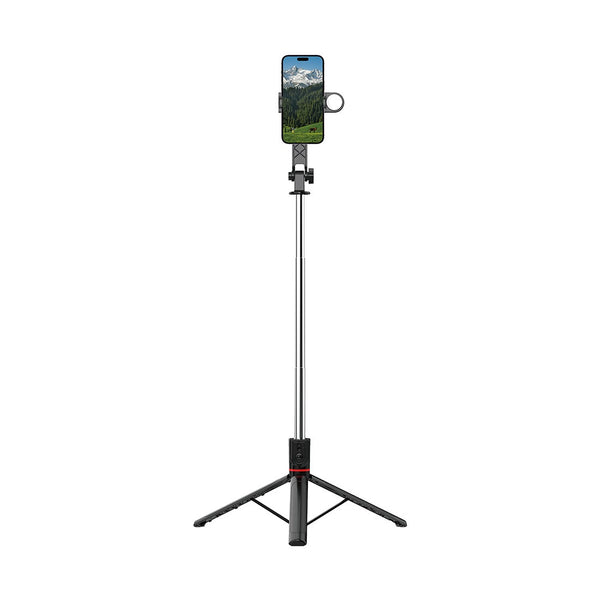 WiWU Wi-SE015 Bluetooth Selfie Stick Tripod with LED Ring Light & 360° Rotation