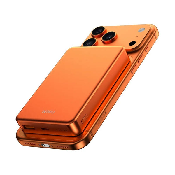 Wiwu - Thin Magnetic Power Bank 10000Mah, Orange