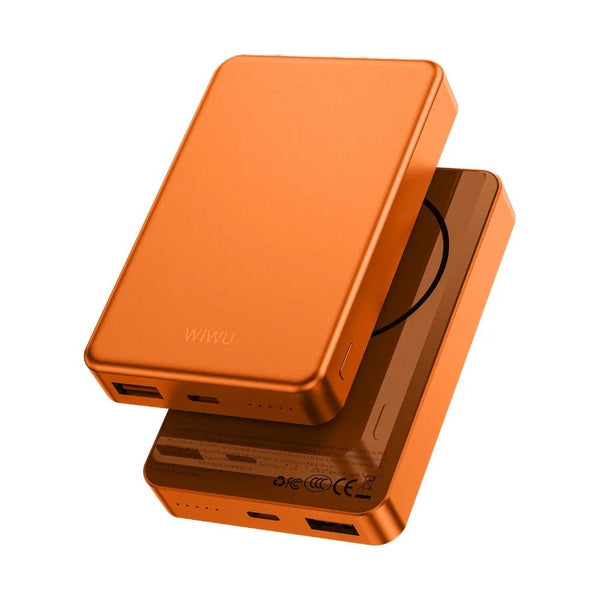 Wiwu - Thin Magnetic Power Bank 10000Mah, Orange
