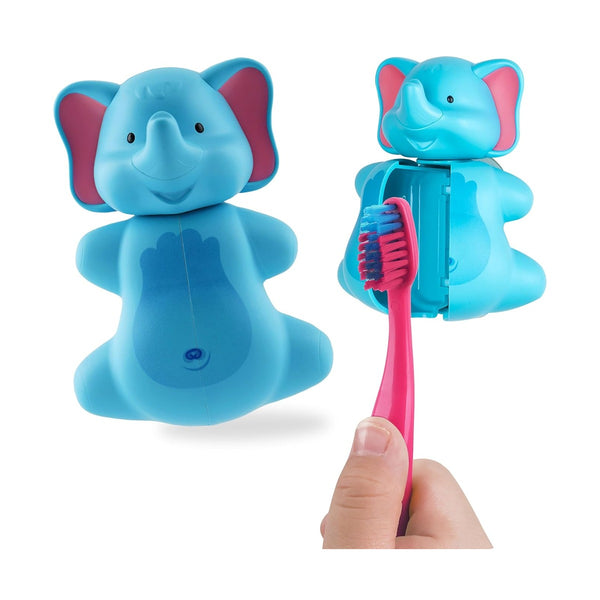 Flipper - Toothbrush Cover & Toothbrush Flp Fun Animal Combo Pack / Elephant