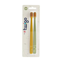 Flipper - Toothbrush Flp Twigo Adults / Mustard Yellow & Olive Green