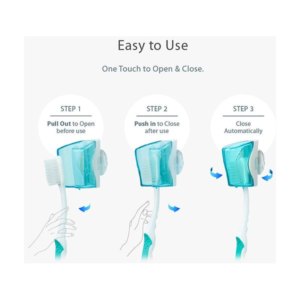 Flipper - Toothbrush Cover & Toothbrush Flp Twigo Adult Basic Combo Pack / Ocean Blue