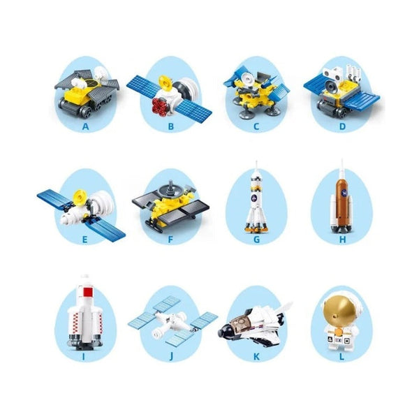 Sluban - Bricks Egg- Space 12 Types