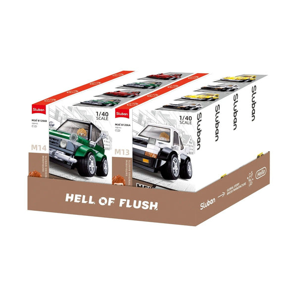Sluban MCAR Classic Car Brick Building Kit, Single Box from a 4-Car Series