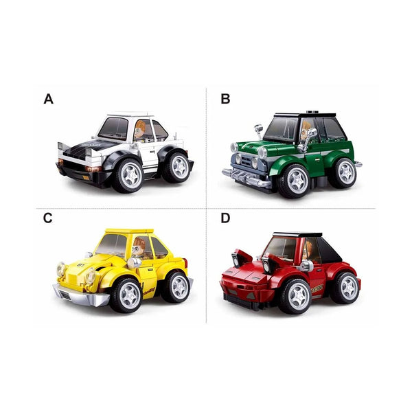 Sluban MCAR Classic Car Brick Building Kit, Single Box from a 4-Car Series