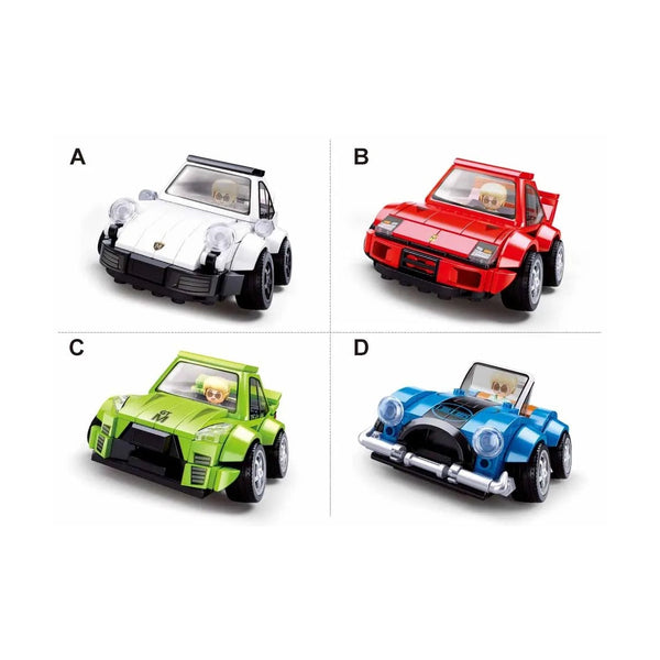 Sluban MCAR Legendary Supercar Brick Building Kit, Single Box from a 4-Car Series