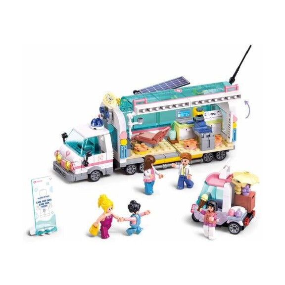 Sluban Metropolis Mobile Nursing Car - Pull Back City Brick Set