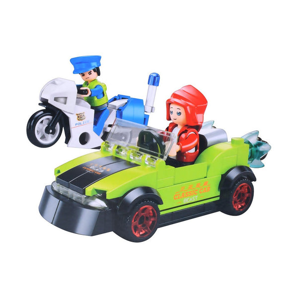 Sluban Metropolis Patrol Minifigures 4 Types - City Brick Figures