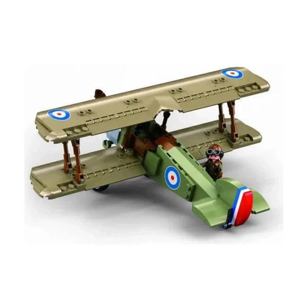Sluban Modelbricks Sopwith Camel Biplane 1/35 - 293 Piece Display Set