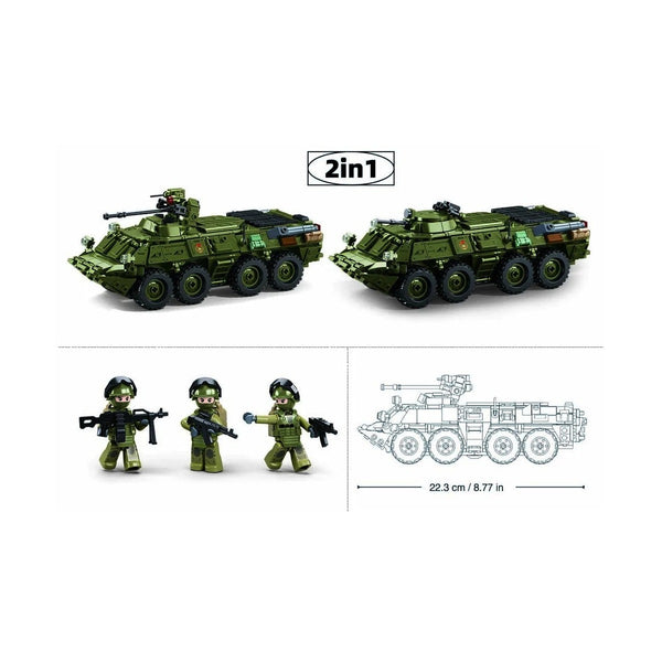 Sluban Modelbricks BTR-80A Infantry Fighting Vehicle - 611 Piece Kit