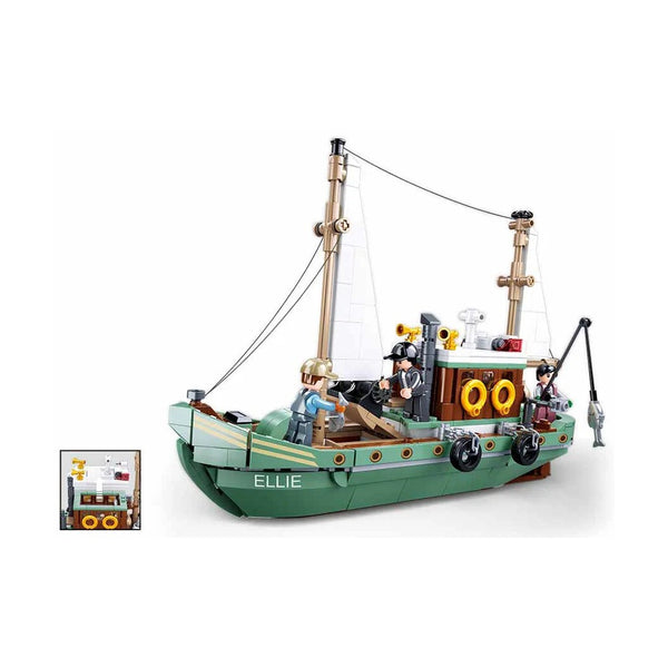 Sluban Modelbricks Fishing Boat 610 Pieces - Display Brick Model Kit