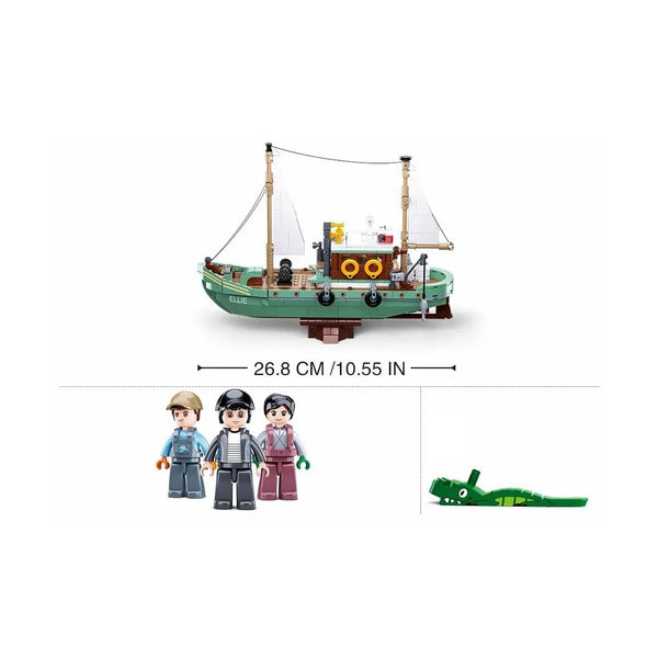 Sluban Modelbricks Fishing Boat 610 Pieces - Display Brick Model Kit