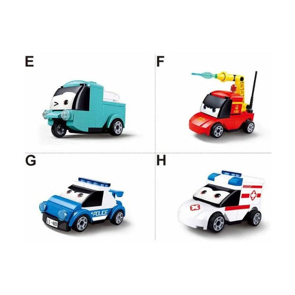 Sluban - Powerbricks - Pull Back Car7 - 8 Types