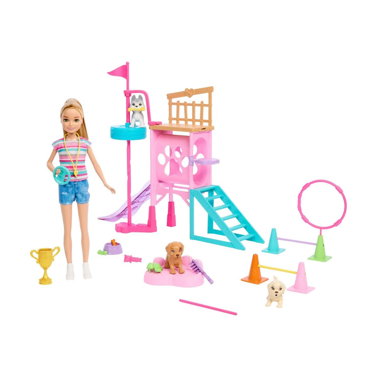 Barbie And Stacie To The Rescue Puppy Playground Playset