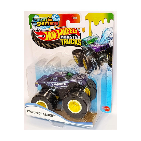 Hot Wheels Color Shifters Monster Trucks 1:64 Podium Crasher
