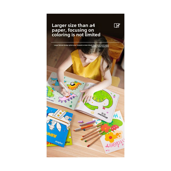 كتاب التلوين "الحياة الملونة" من Mideer - صفحات فنية مصورة للأطفال