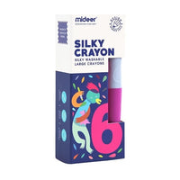 Mideer Silky Crayons 6 Colors - Compact Coloring Set for Children