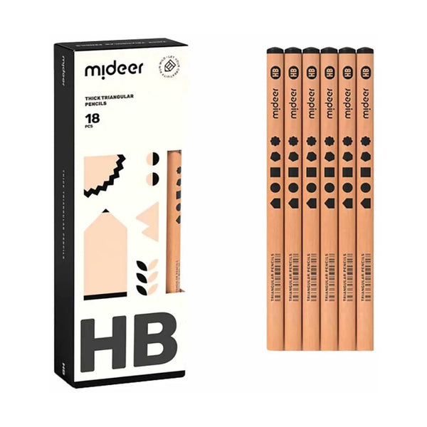 Mideer Thick Triangular Pencils Hb 18Pcs