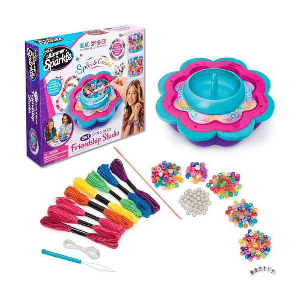 Cra-Z-Art Shimmer 'N Sparkle 2 In 1 Spin & Bead Friendship Studio
