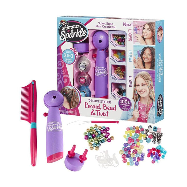 Cra-Z-Art Shimmer N Sparkle Deluxe Styler Braid, Bead & Twist