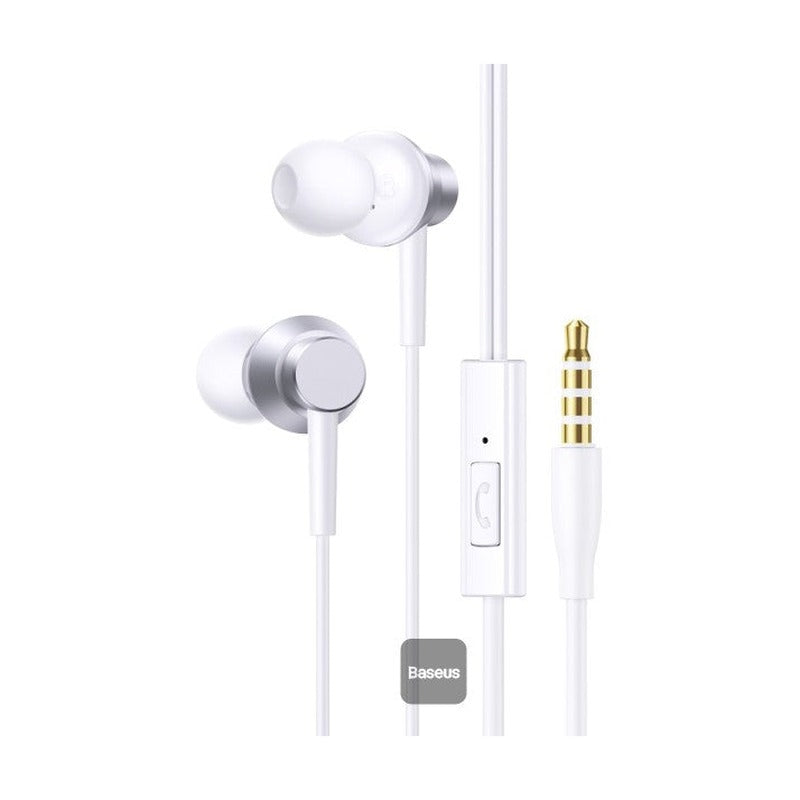 Baseus Encok HZ11 Wired Earphones Moon White - 3.5mm In-Ear