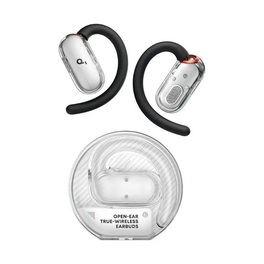 سماعات أذن مفتوحة Soundcore V40i باللون الأبيض - صوت جهير لاسلكي بمعيار IP55