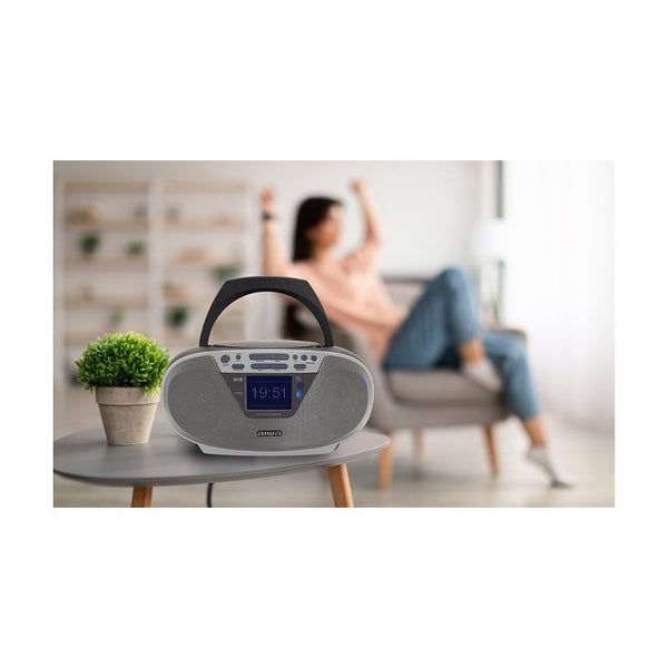 Aiwa - Bbtu-500dab ultimate modern boombox - silver