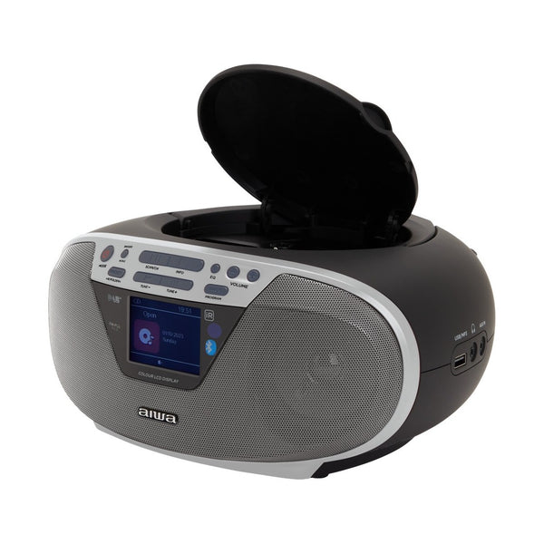 Aiwa - Bbtu-500dab ultimate modern boombox - silver