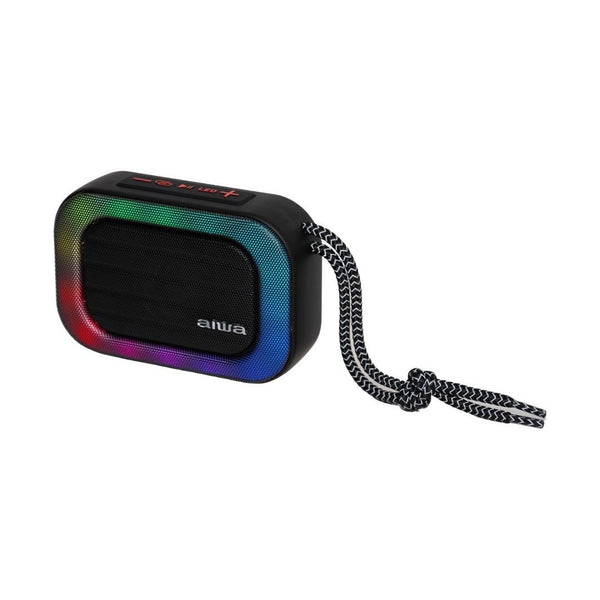 Aiwa - BST-130tn – 5 w rms, bluetooth 5.2, rgb lighting, 1200 mah battery, Black