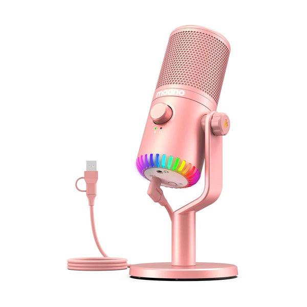 Maono - Dm30 Programmable Usb Condenser Microphone Pink