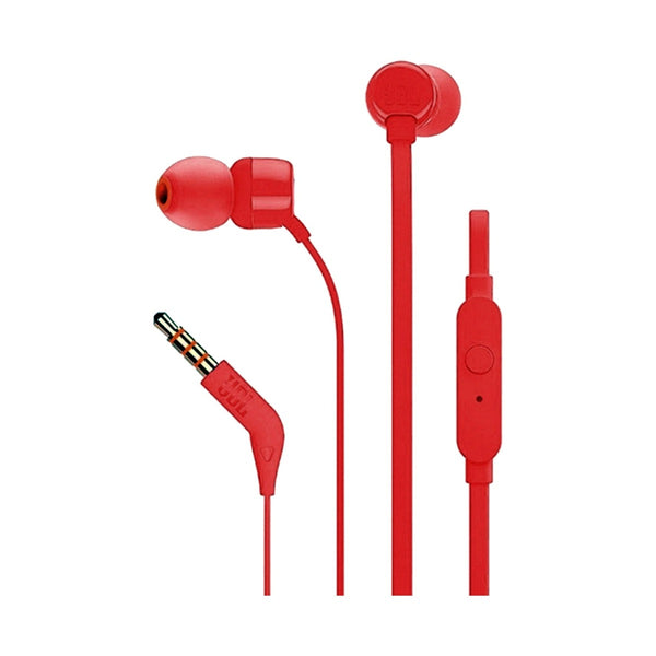 JBL - Tune 110 wired in ear headphones red