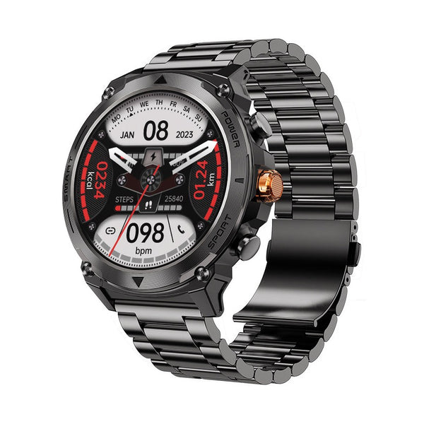 Wiwu - Smart Watch Sw03 - With Two Watch Bands - Stainless Steel+Silicone