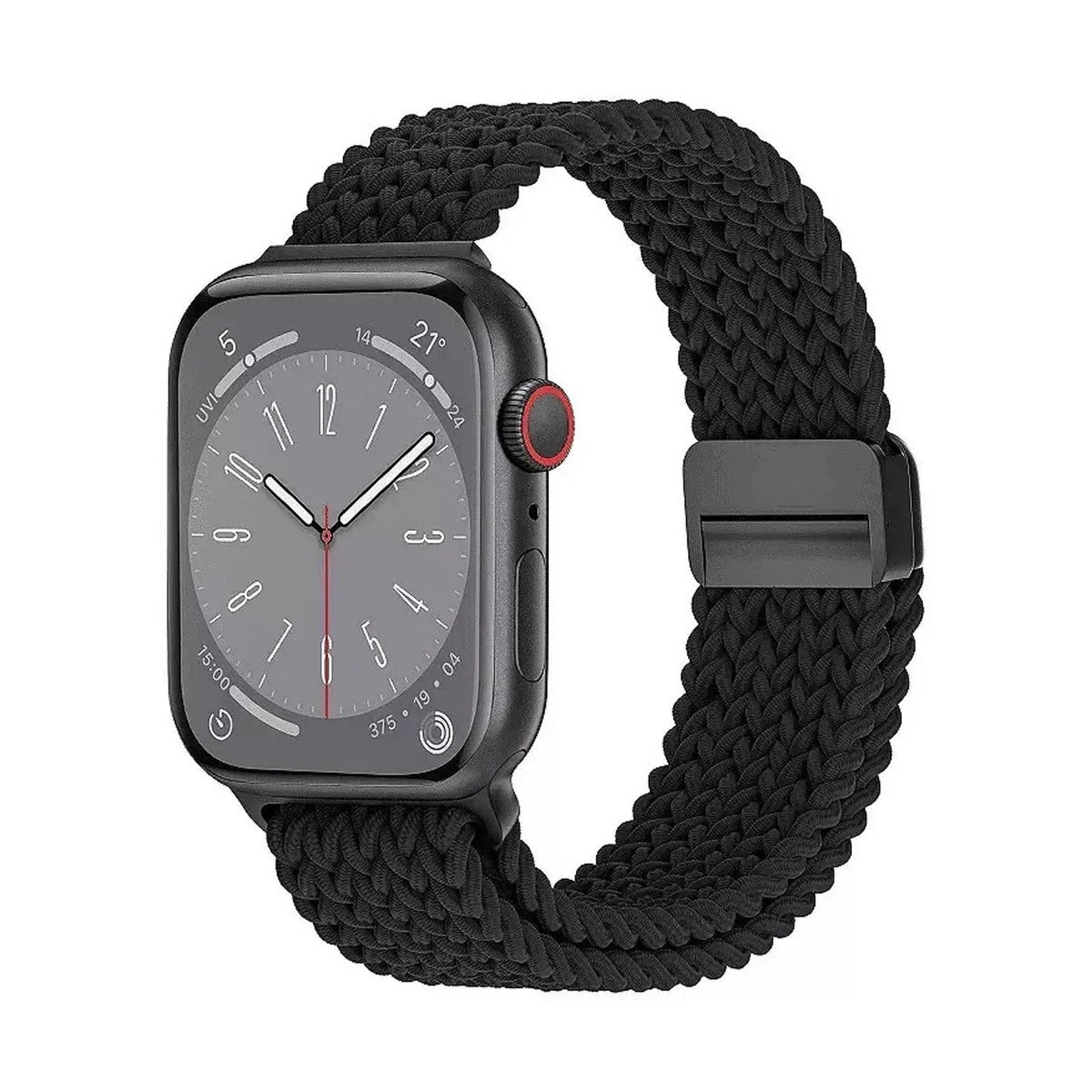 WiWU Braid Nylon Magnetic Watch Band Black - Apple Watch 42 to 49 mm