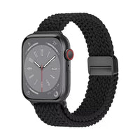 WiWU Braid Nylon Magnetic Watch Band Black - Apple Watch 42 to 49 mm