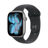 Apple Watch Series 11, (GPS) 46mm, Space Grey - AIuminum  - Black - M/L