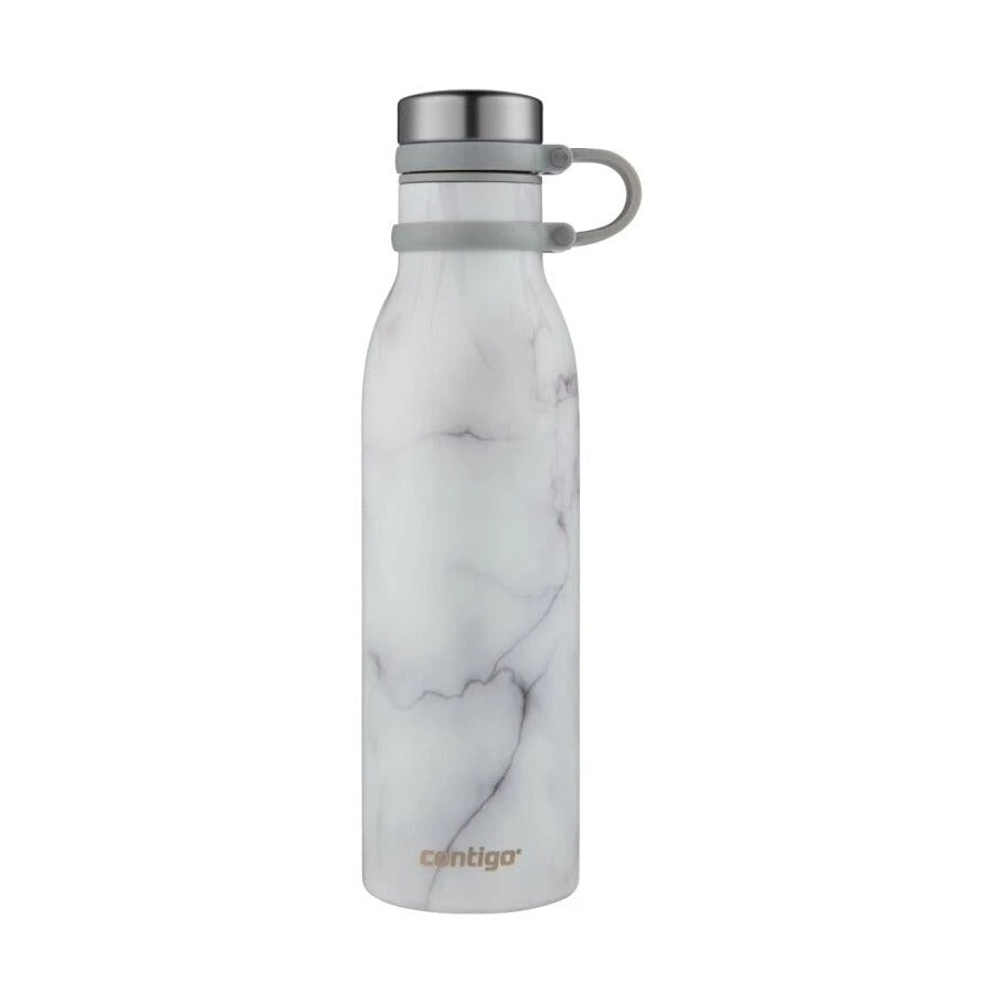 Contigo Autoseal Matterhorne Couture Vacuum Insulated Stainless Steel Bottle 590 ML, White Marble