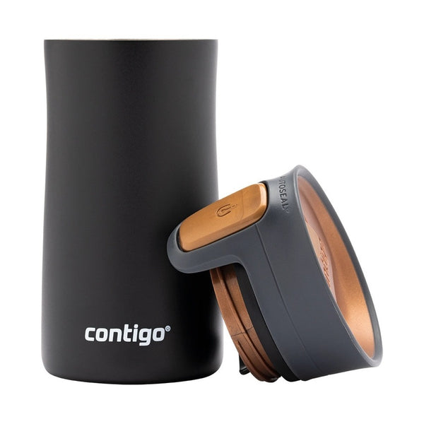 Contigo Autoseal Pinnacle Vacuum Stainless Steel Travel Mug 300 Ml, Black W/Bronze Lid