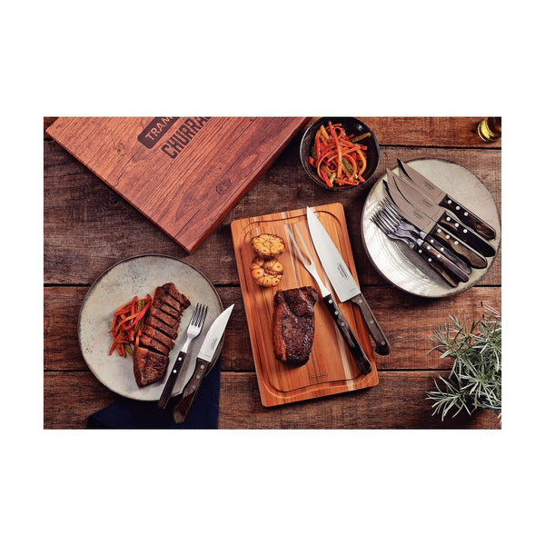 Tramontina Polywood Bbq Set 15 PC Wood Box
