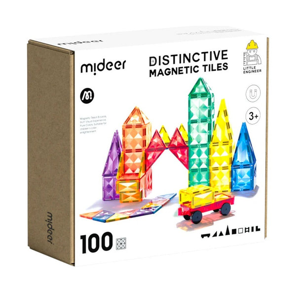 Mideer - Colorful Magnetic Tiles - 100Pcs