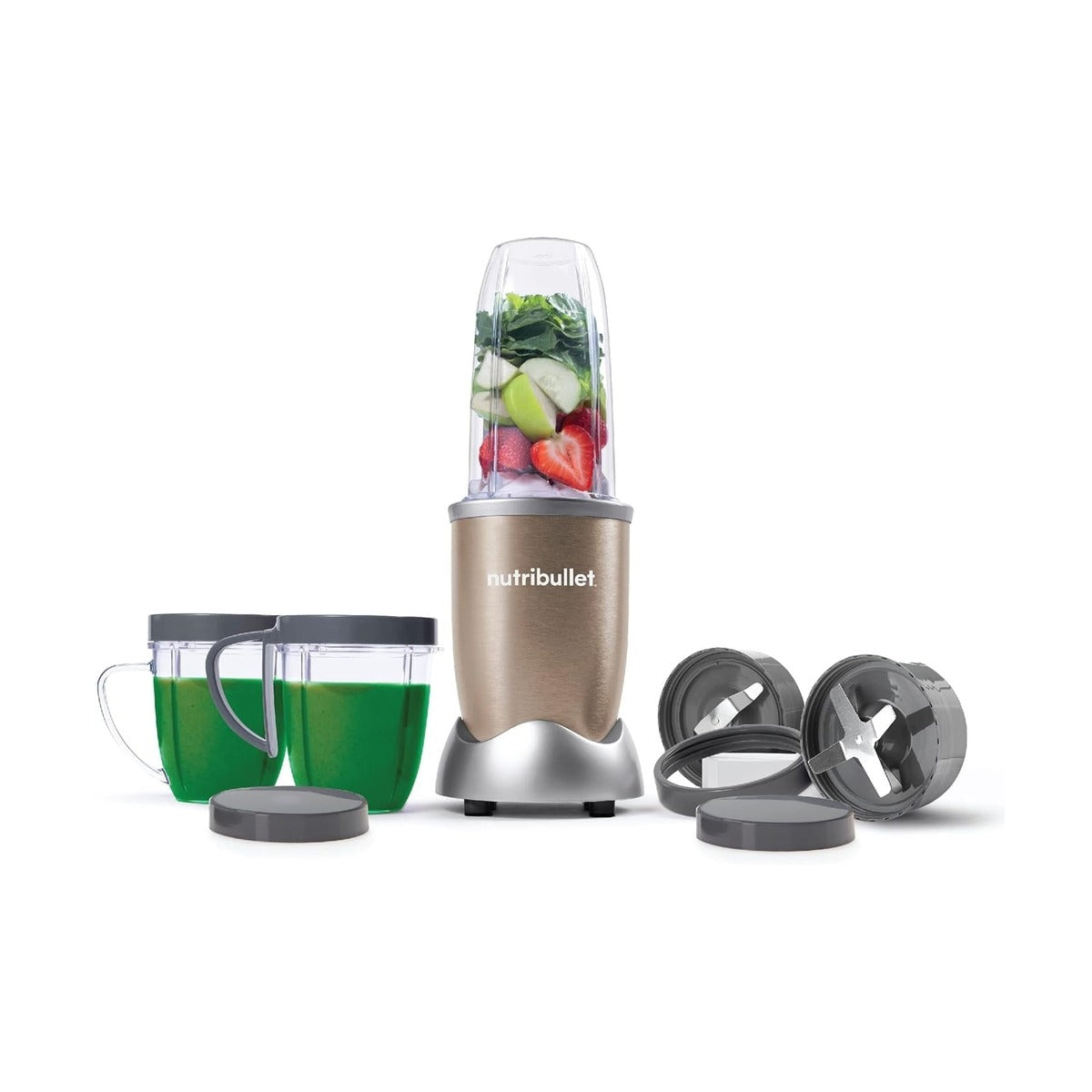Nutribullet Pro 12-Piece High-Speed Blender Mixer System, 900 Watts, Nb9-1212 - Copper Gold